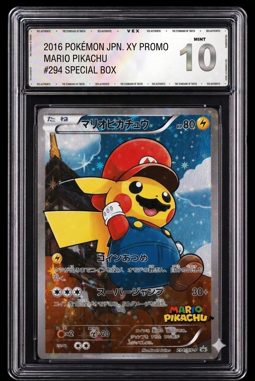 Mario Pikachu VEX 감정 카드